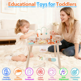 ATOYUS 13-in-1 activity table color matching sticks strengthens color identification