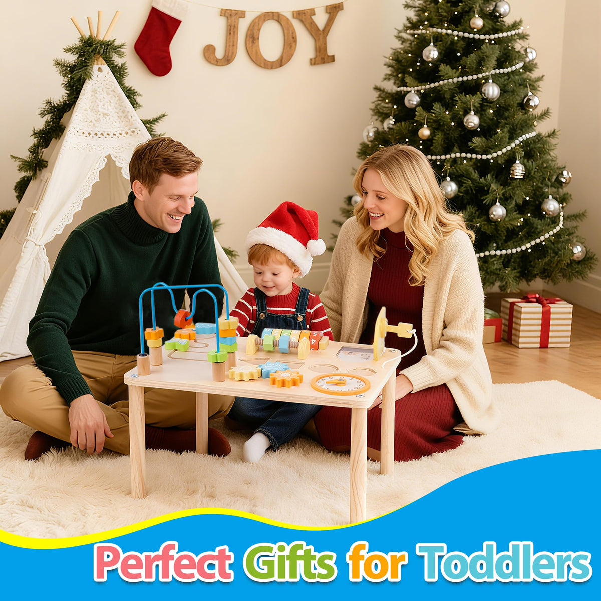 ATOYUS door-key station fosters pretend play and dexterity.