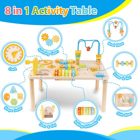 ATOYUS table with spinning gears promotes hand-eye coordination and focus.