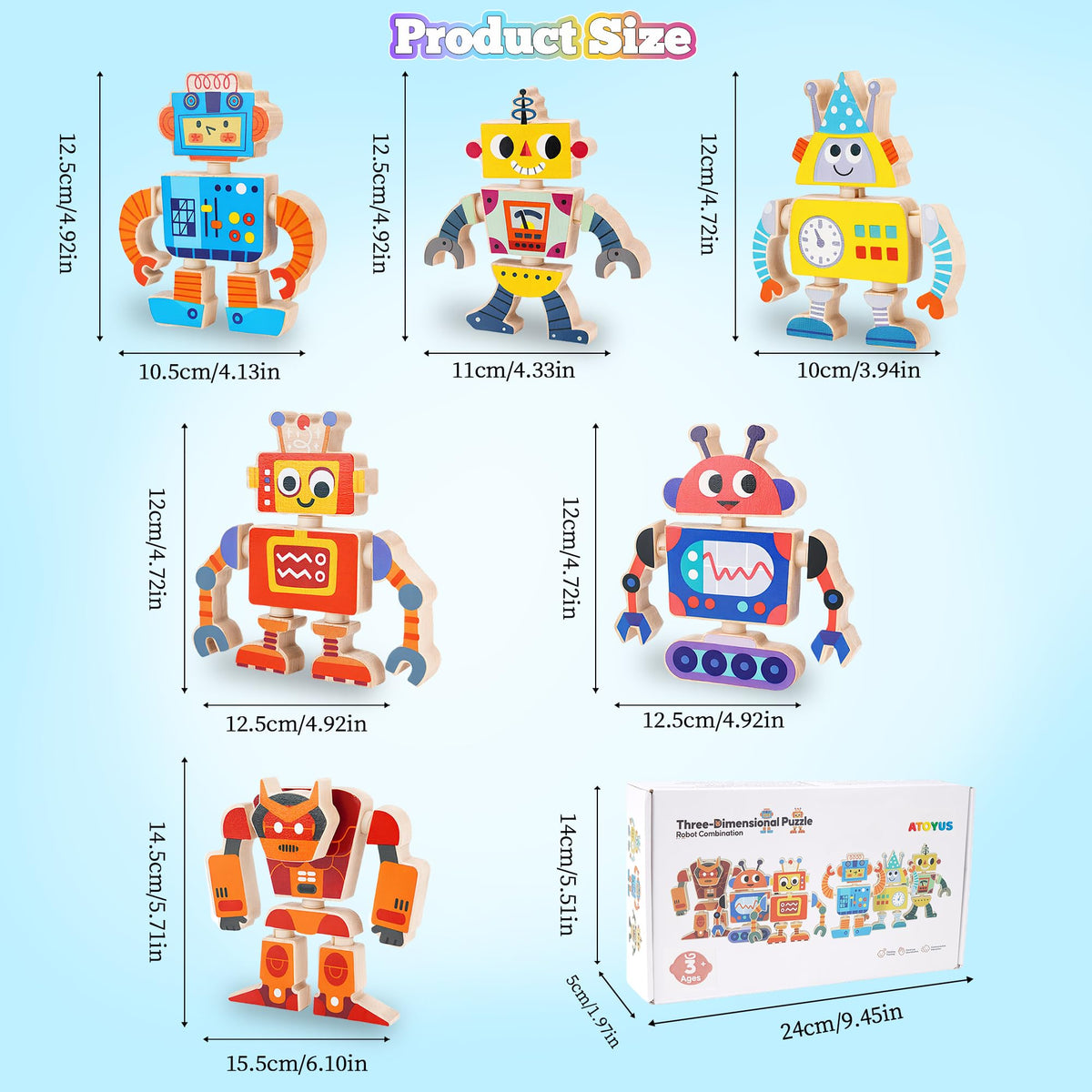 Interchangeable robot parts from ATOYUS inspire endless combinations and imagination
