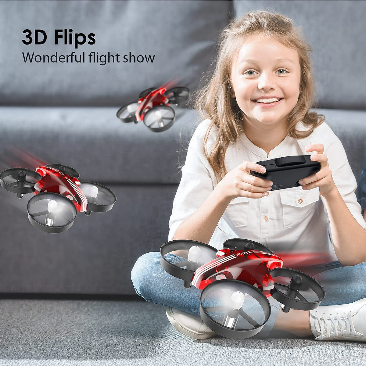 ATOYX mini drone 3D flips for exciting demonstrations