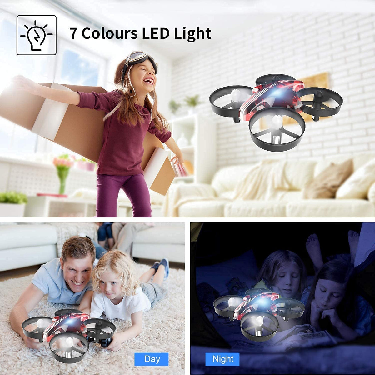 ATOYX mini drone 4-blade propellers improve stability and quiet operation