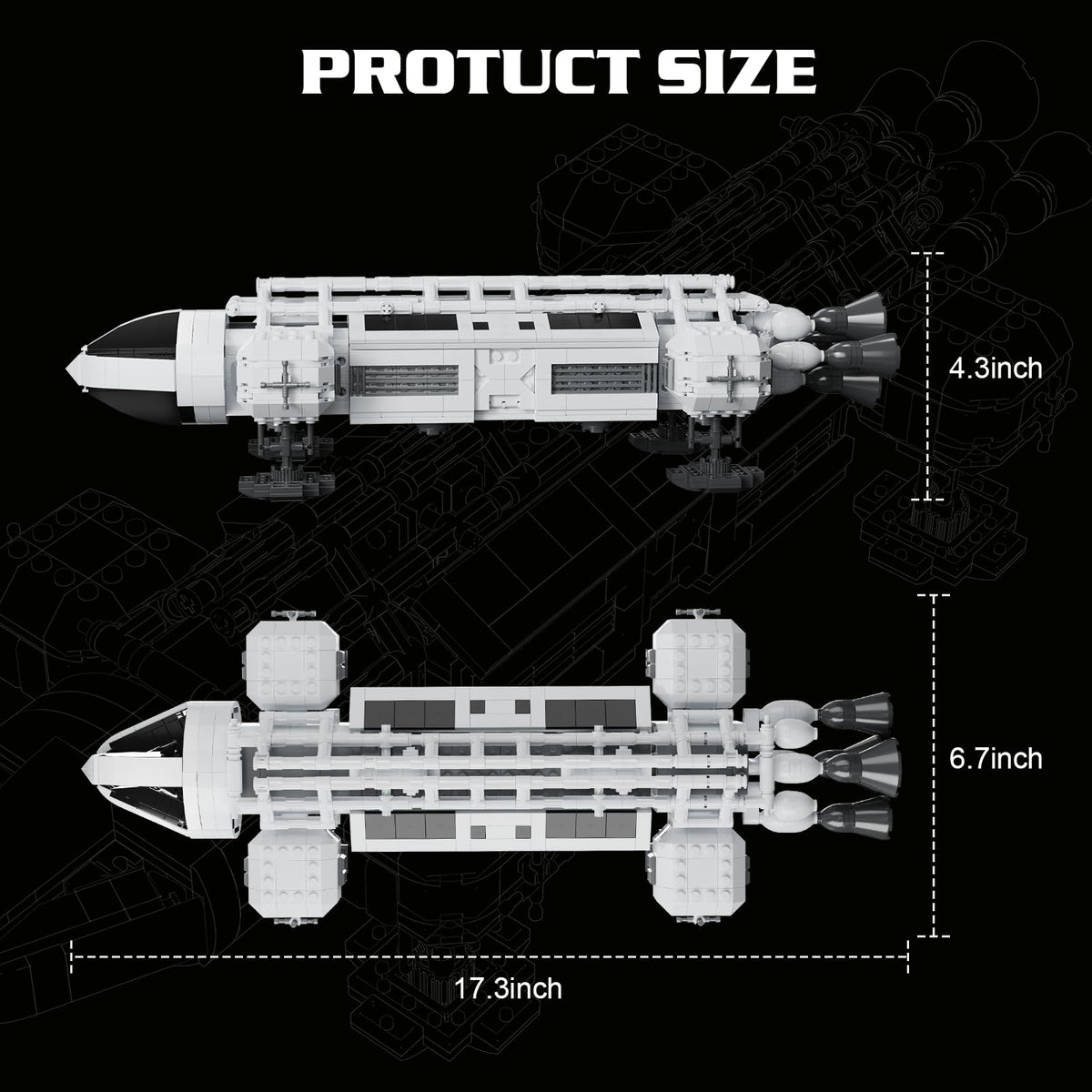 ATRtoyMF Eagle Transporter landing legs extended for dynamic pose and stability