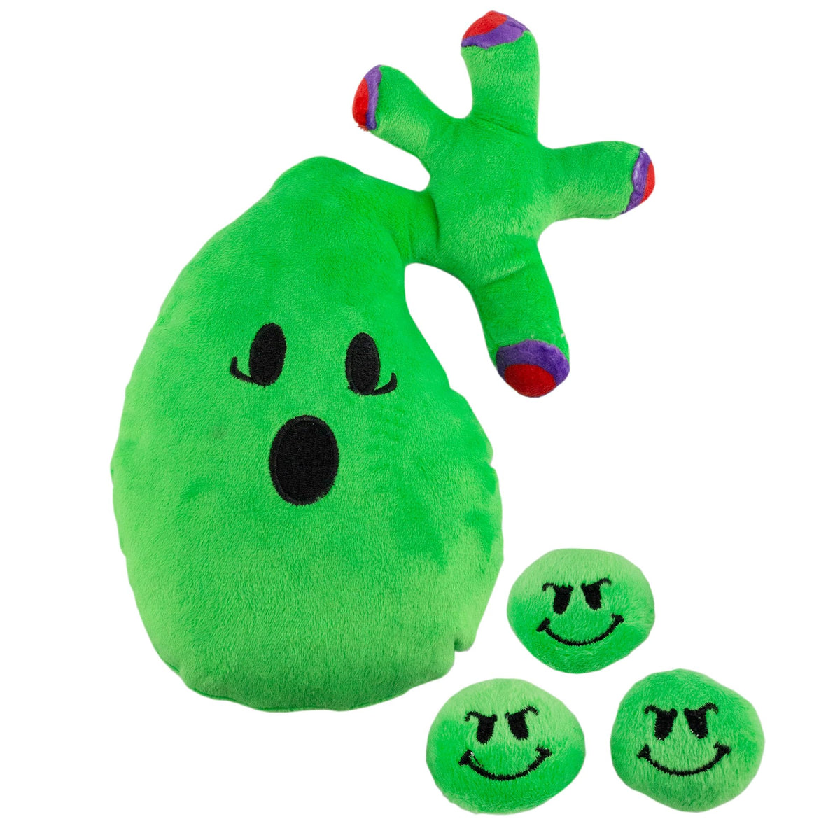 Attatoy Gallbladder Plush front view for cuddling and display.