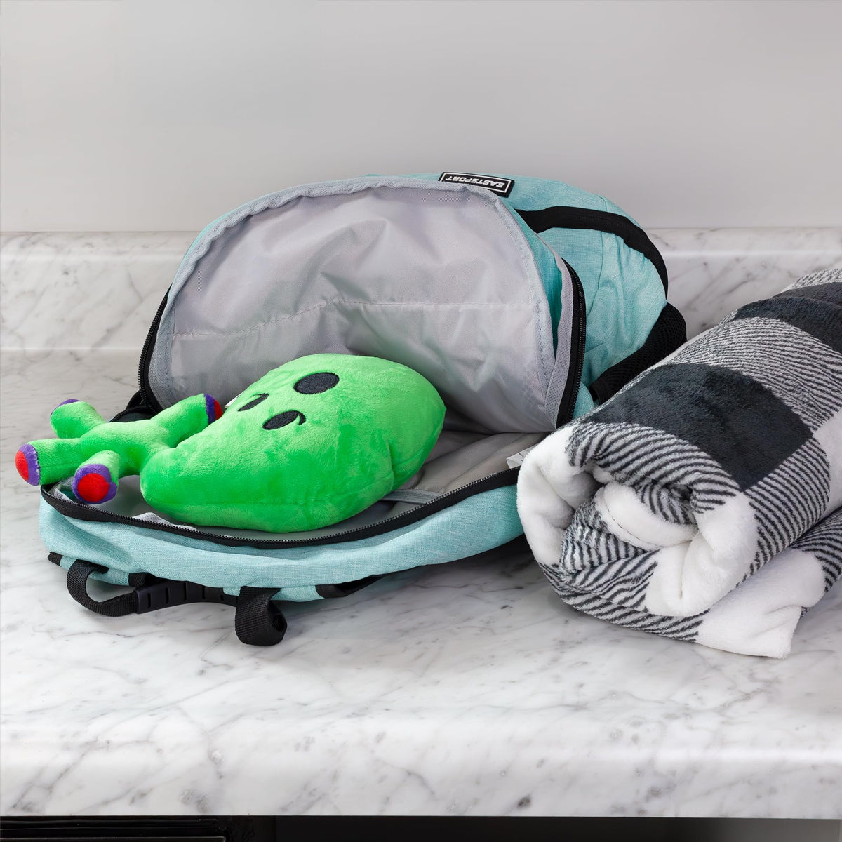 Attatoy Gallbladder Plush with gallstones in zipper opening.