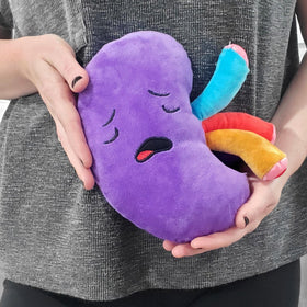 Attatoy Kidney Plush with a sad face encourages empathy and discussion about health.