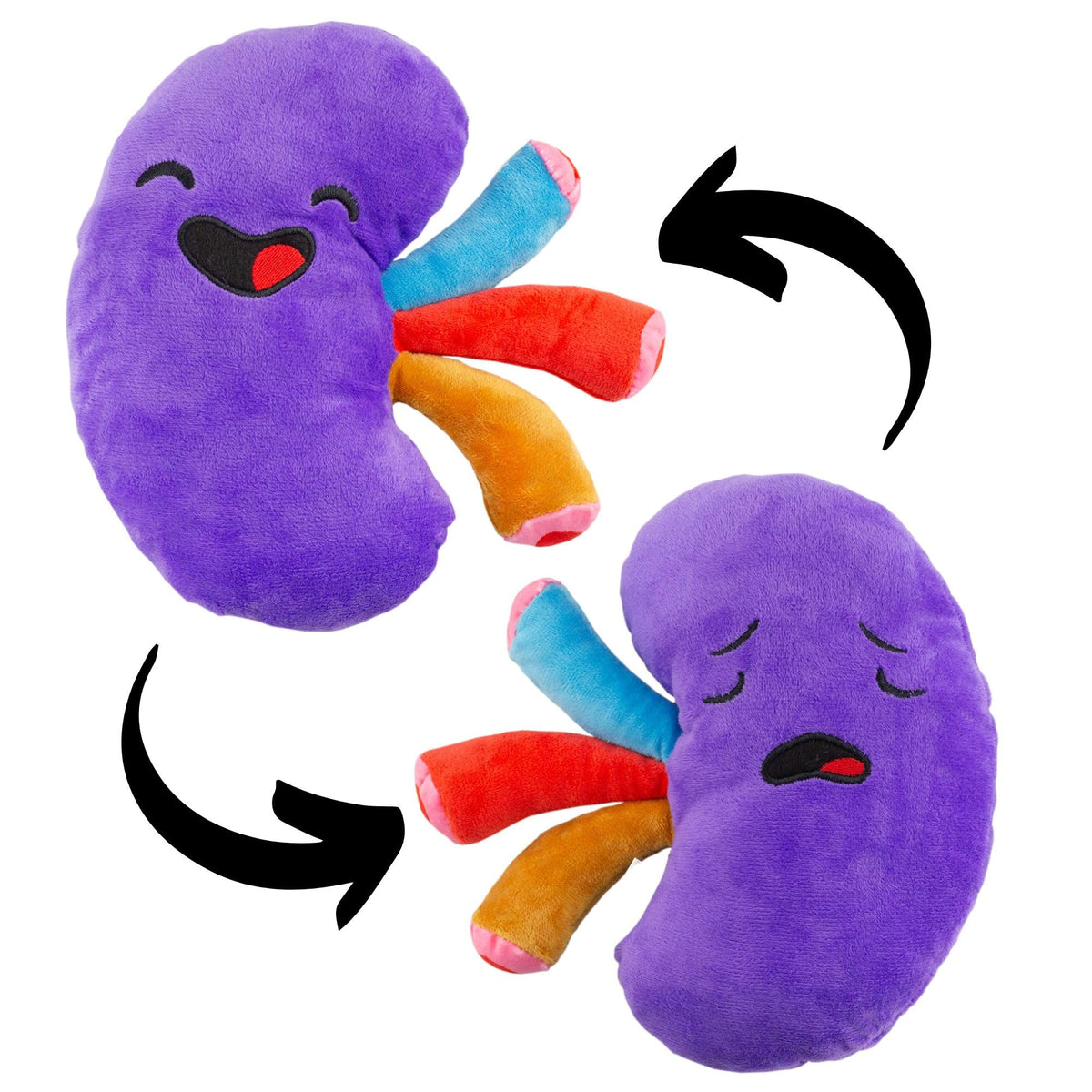 Attatoy Kidney Plush with a smiling face promotes comforting play and education.