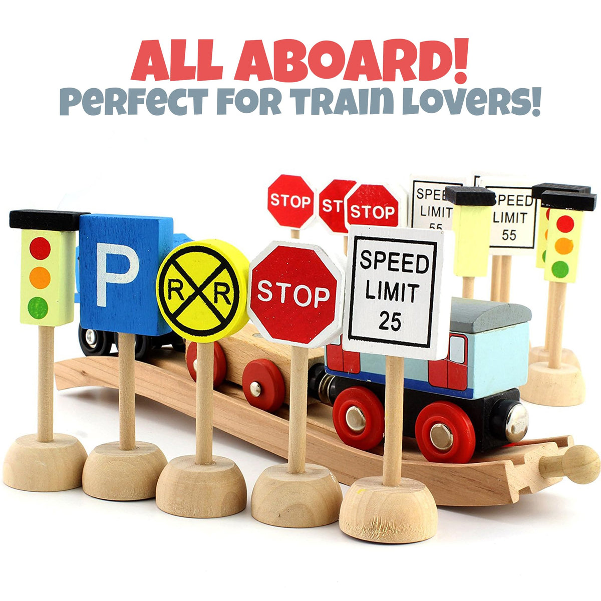 Attatoy Railroad Sign provides a realistic cue for train-themed routes and storytelling