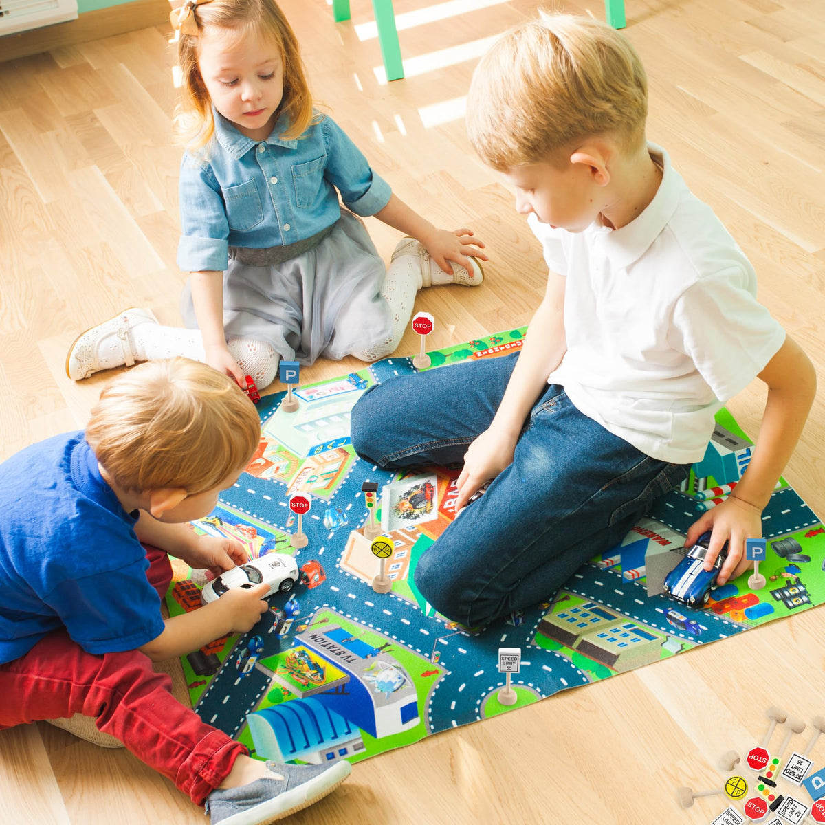 Attatoy Speed Limit 20 sign supports rule-based pretend play and organized traffic