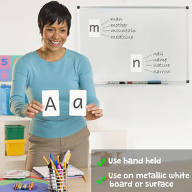 Attractivia big letters oversized closeup emphasizing readability for early learners