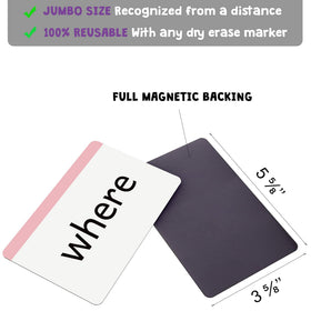 Attractivia Dolch Pre-Primer words flash cards bright colors boost initial literacy practice.