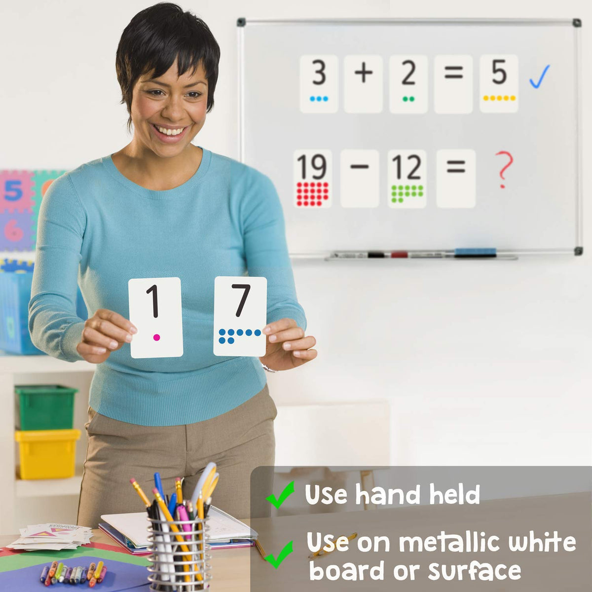 Attractivia Magnetic Number Flash Cards bright colors close-up for engaging visual learning