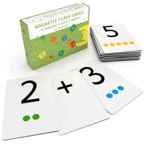Attractivia Magnetic Number Flash Cards large 0-25 on whiteboard for interactive math practice