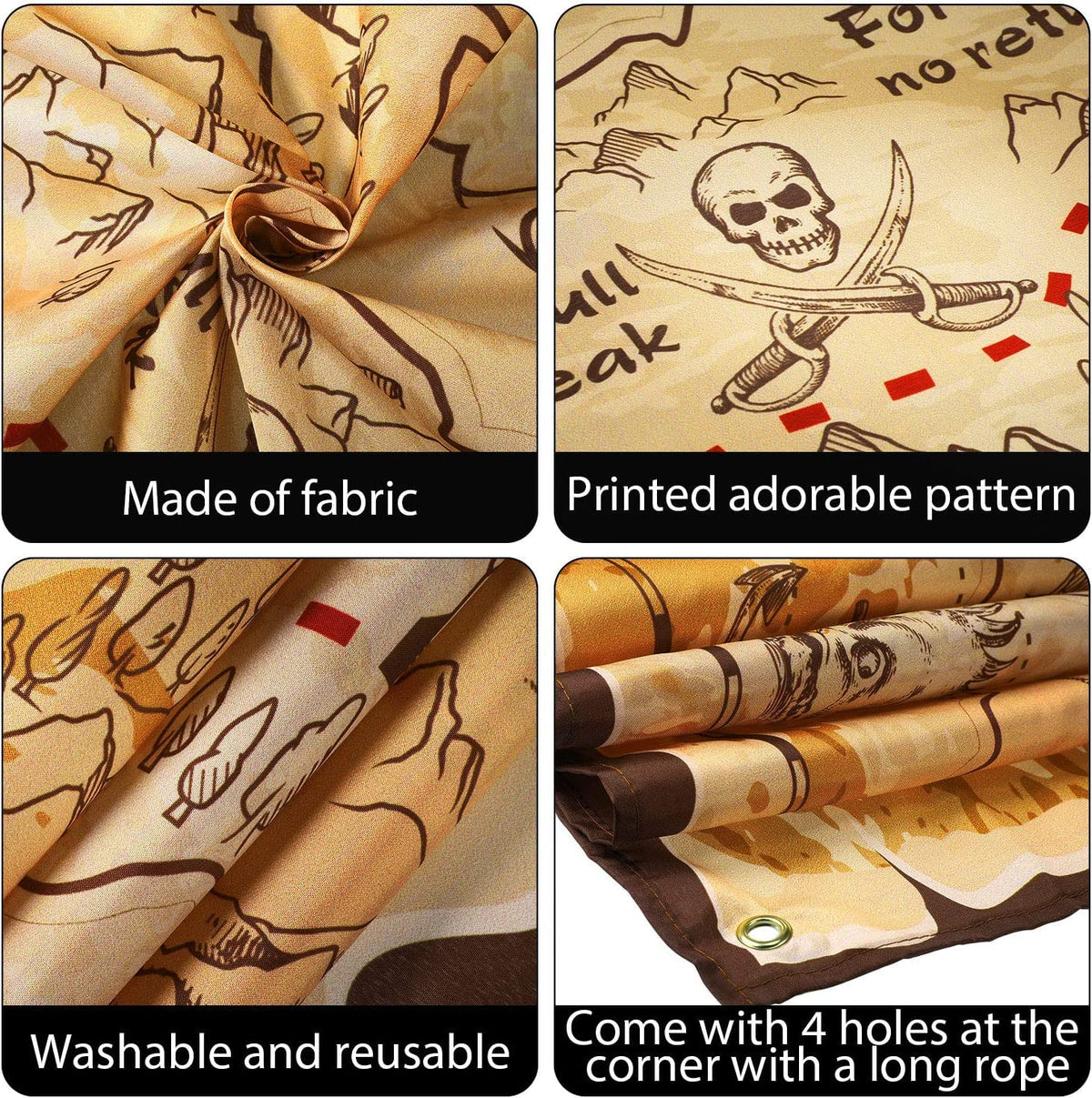 Aubric foldable treasure set with travel friendly design