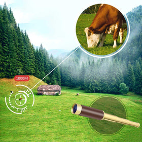 Aubric leather wrapped spyglass with premium grip for easy handling