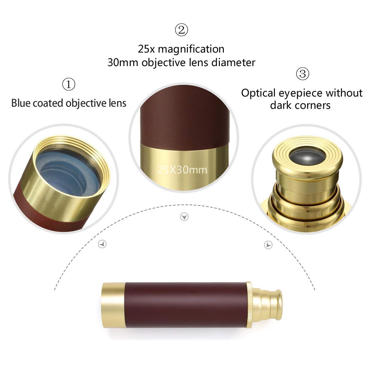 Aubric spyglass waterproof body for rugged outdoor use in damp conditions.