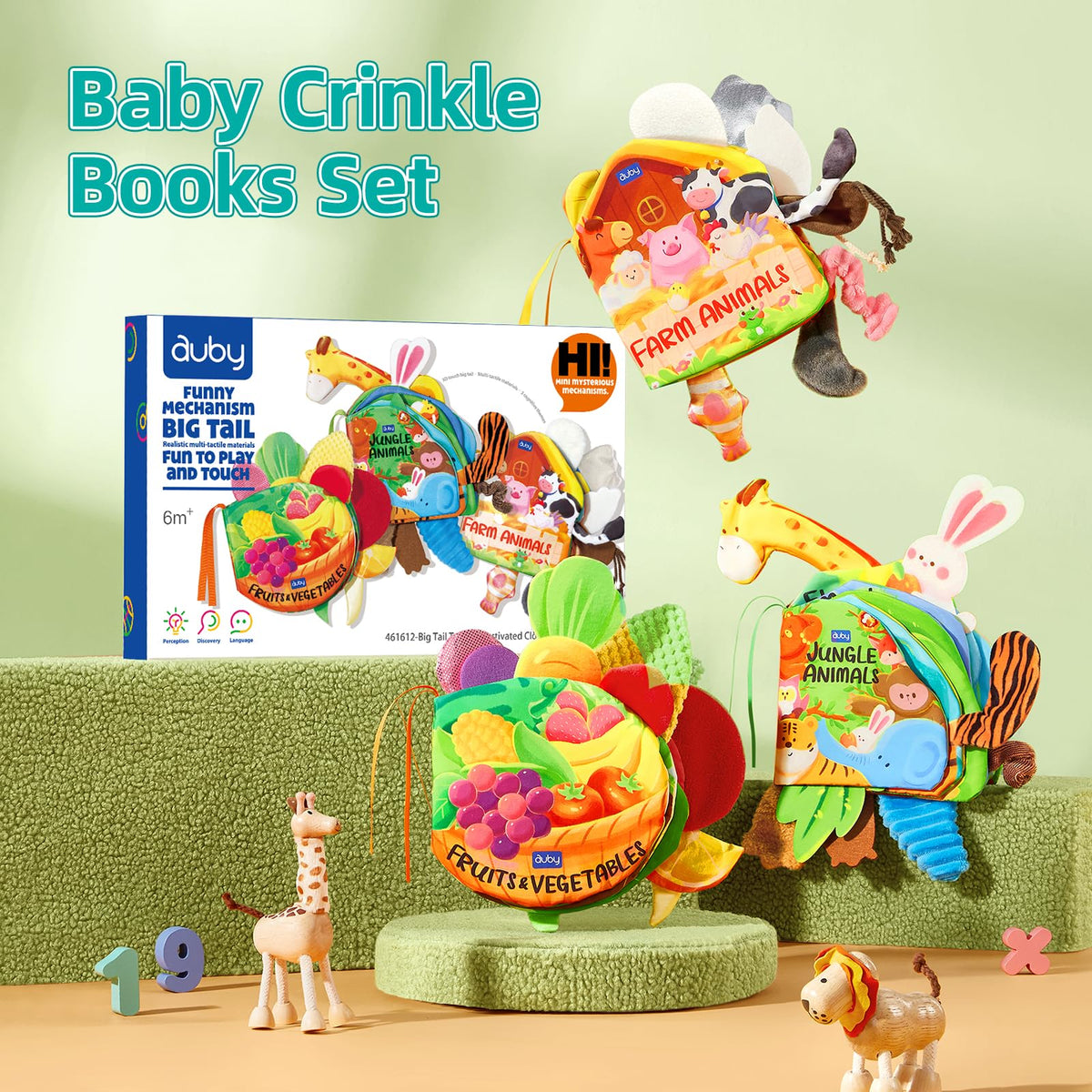 Auby portable foldable design ideal for travel and on-the-go playtime.