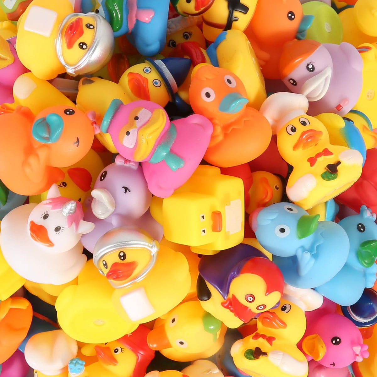 Audaisyly assorted ducks with 100 characters provide kid-friendly bath time variety.