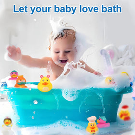 Audaisyly bath toys are CPSIA safe, made from durable, squeezable rubber.