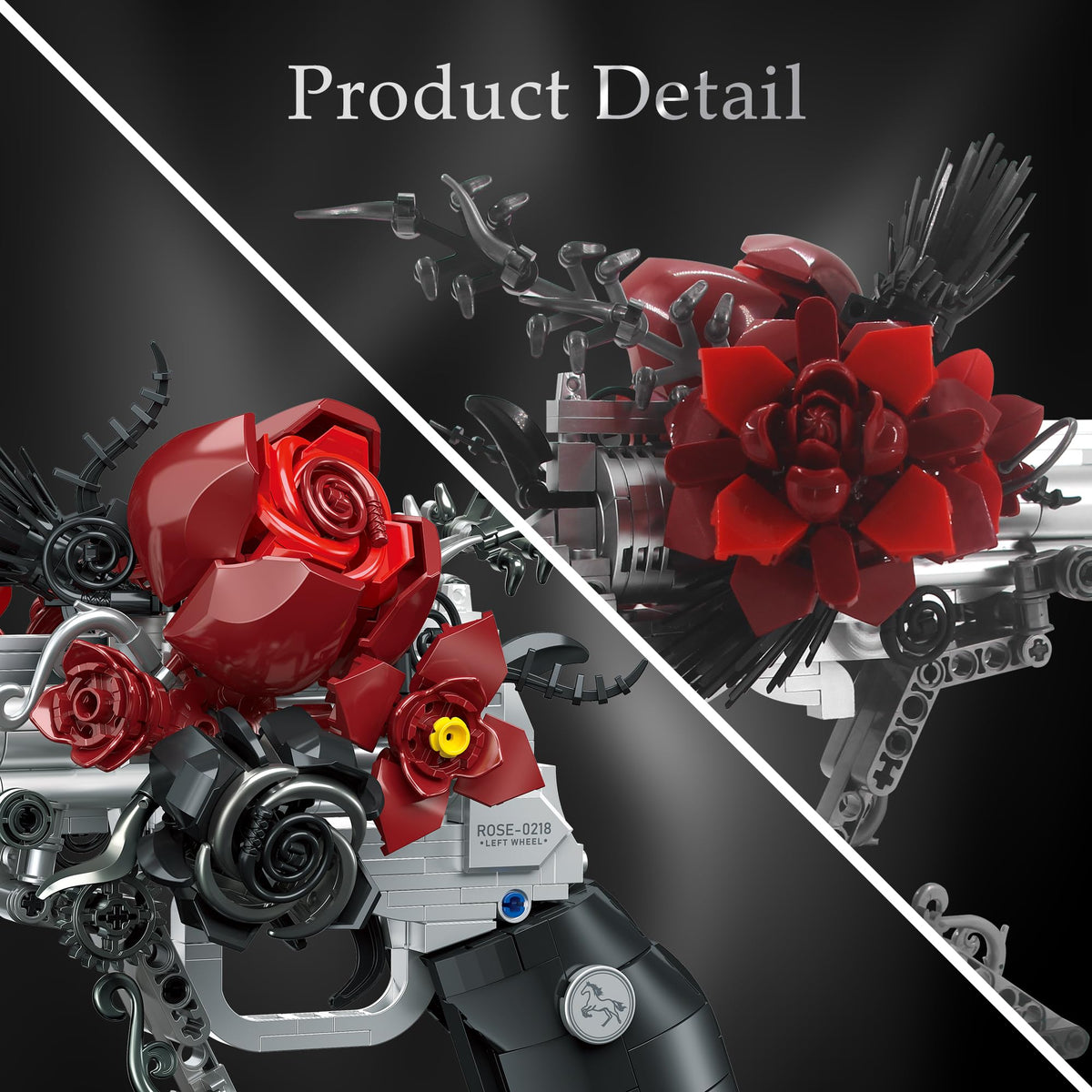 Audaxly Gothic Rose Revolver cylinder: rotating action adds interactive gothic flair