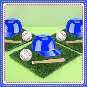 Augacage wooden baseball bats add authentic sporty accents.