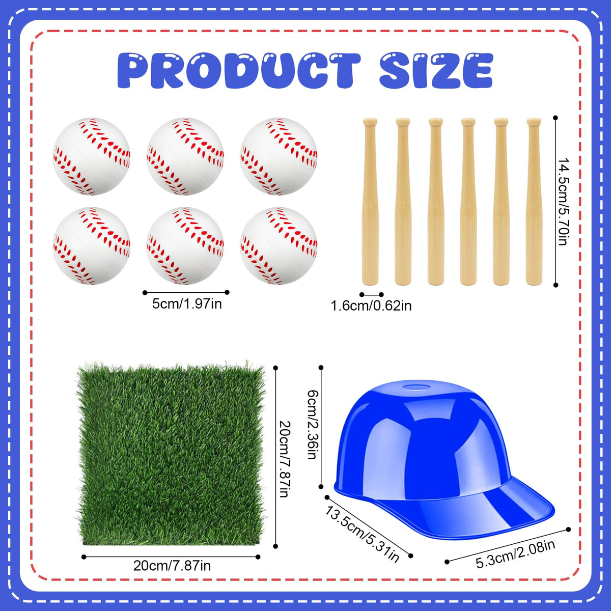 Augacage PU baseballs for quick, realistic display.