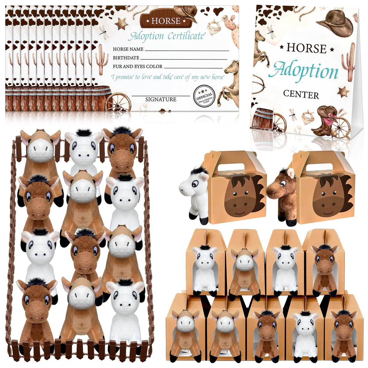 Augacage horse adopt party favor pack with adorable ponies for celebrations