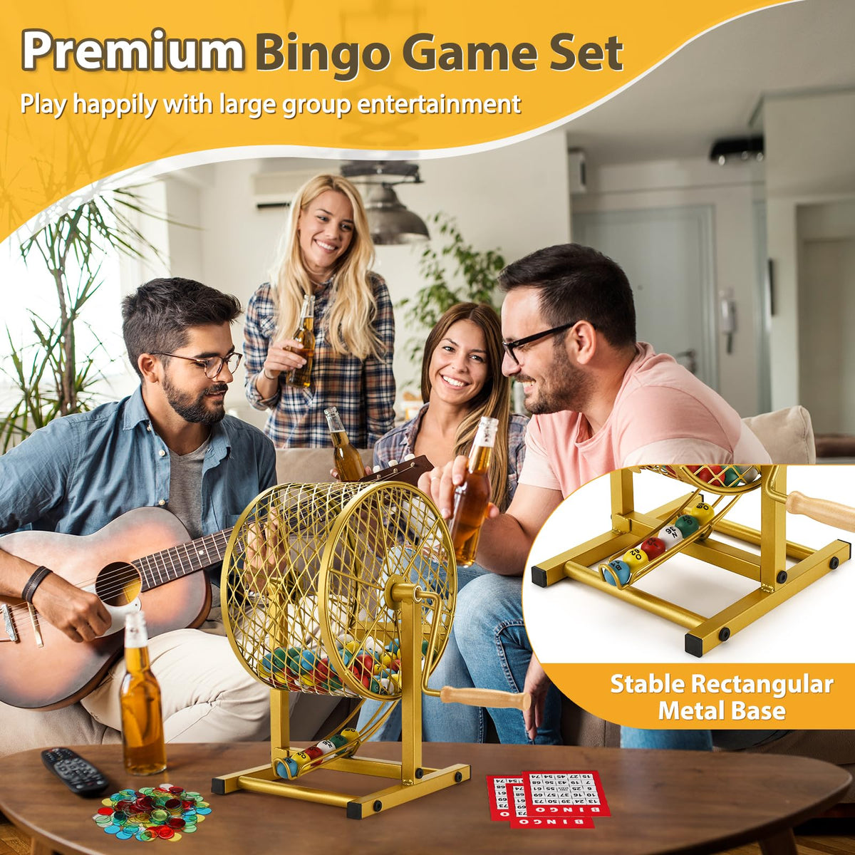 AugFir colorful bingo chips enhance visibility for quick calling.