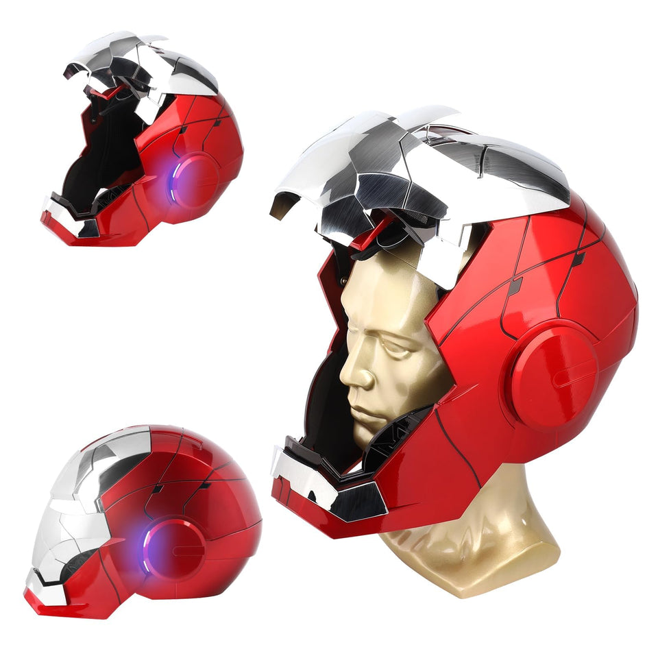 AUGMAXI Iron-Man MK5 helmet front view for cosplay