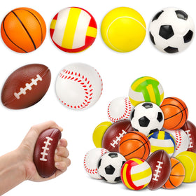 AugToy stress ball basketball, bulk pack for classroom prizes and party favors.