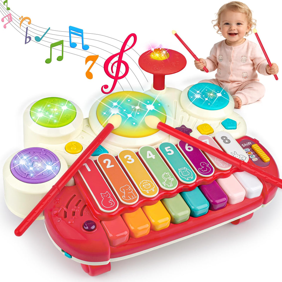 AugToy 3in1 piano image with kid friendly keys for early music learning