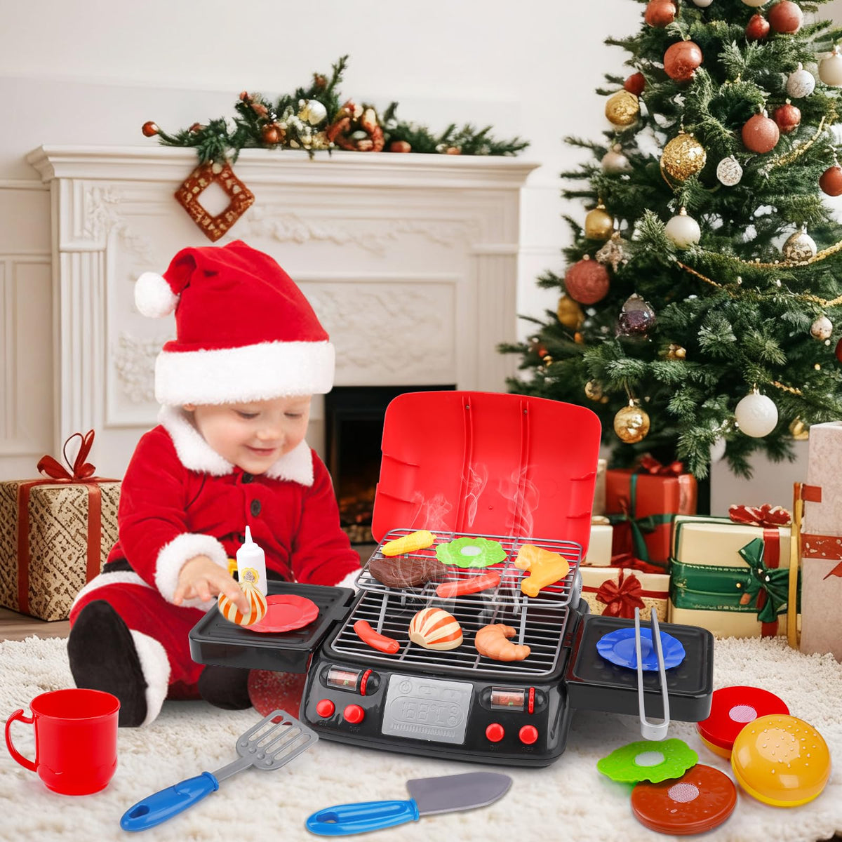 AugToy grill playset kitchen assembly demonstrates quick setup for family fun