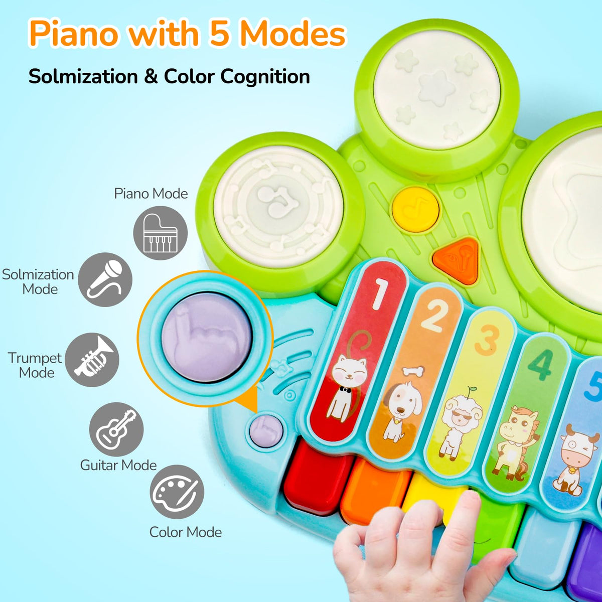 AugToy interactive button panel demonstrating ease of use and volume control.