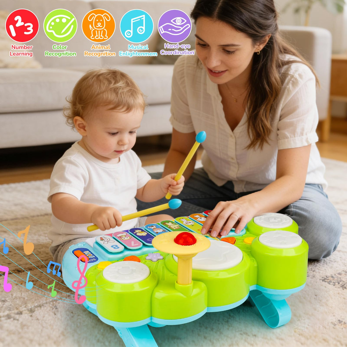 AugToy safe materials and smooth edges for worry-free toddler play.