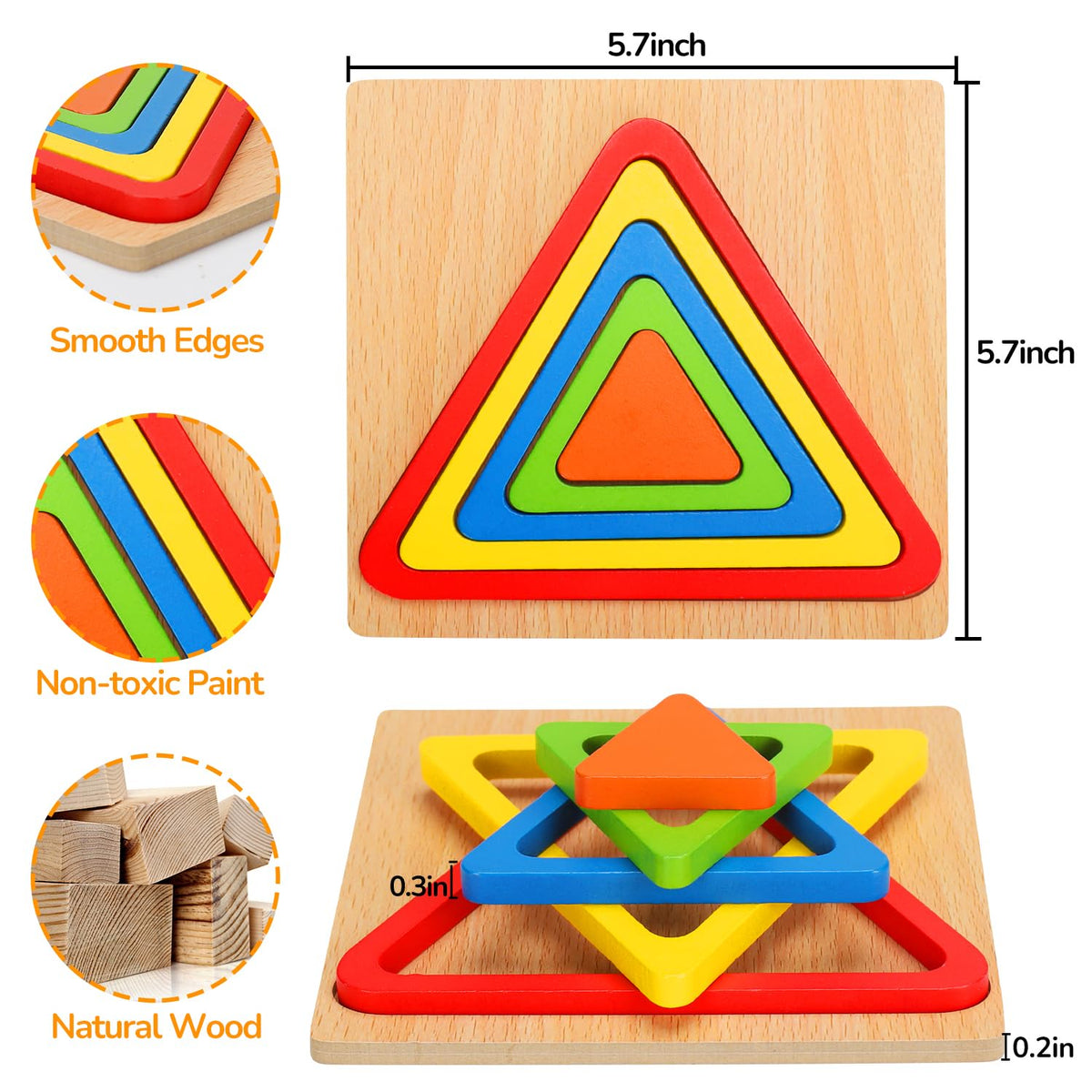 AugToy hexagon shape puzzle encourages shape matching and focus