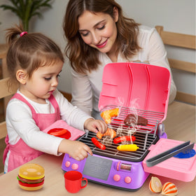 AugToy included tongs and spatula support fine motor practice during pretend cooking