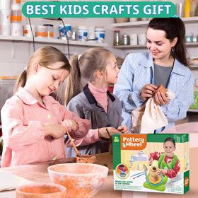 Aujazyble complete kids pottery kit in gift-ready packaging