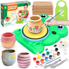 Aujazyble frog-shaped spinning wheel for beginner pottery projects