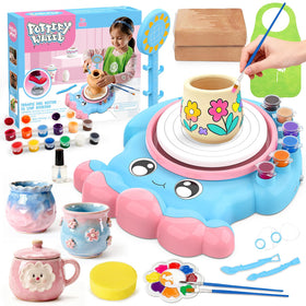 Aujazyble mini pottery wheel for kids blue sparks creativity and hands-on learning.