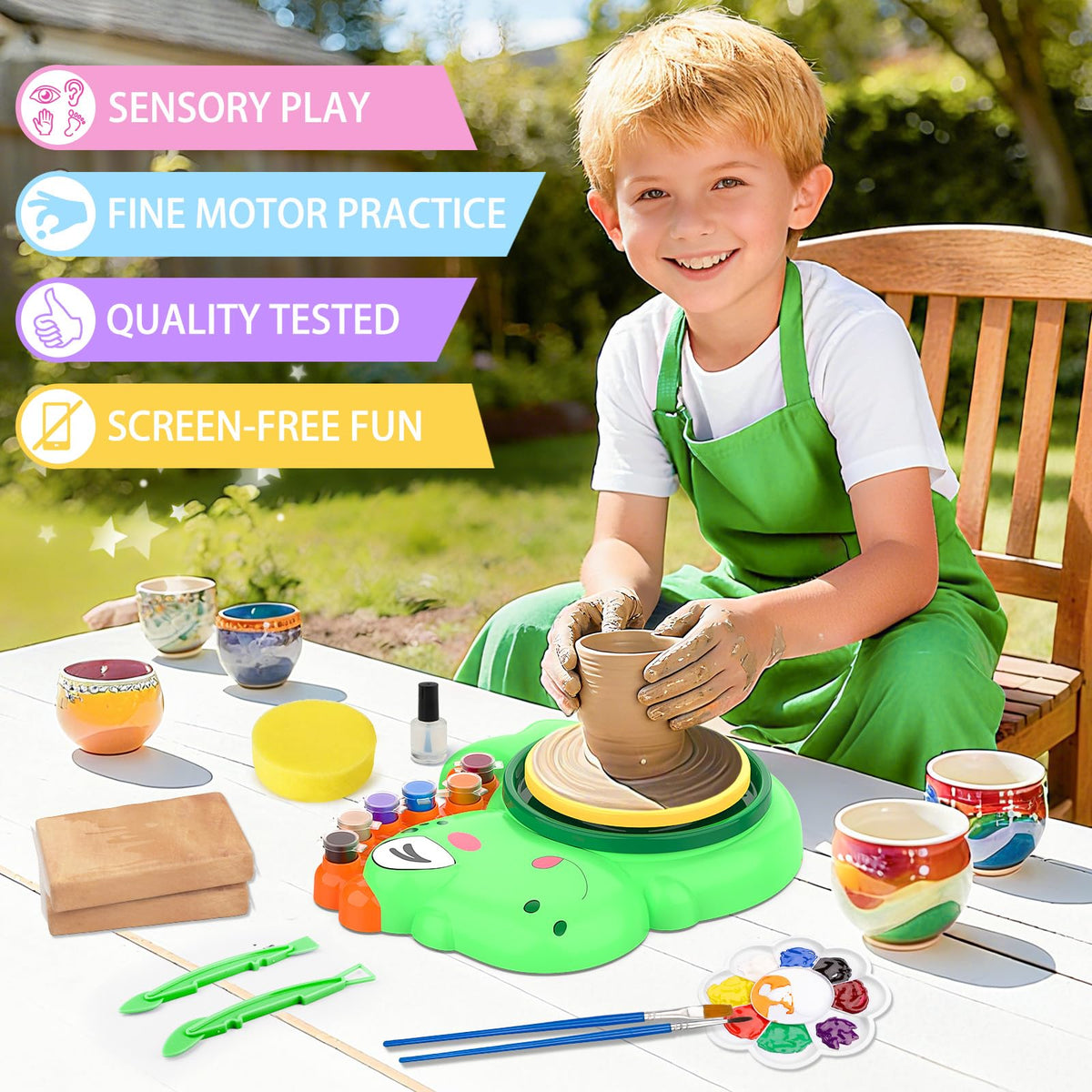 Aujazyble paint-brushes-sponges offer smooth application and easy cleanup for kids crafts.