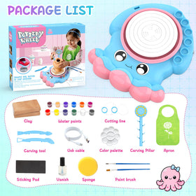 Aujazyble paint glaze brushes set lets kids add color and finish to clay projects.