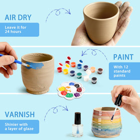 Aujazyble pottery tools sculpting set helps shape and detail little masterpieces.