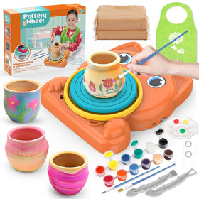Aujazyble pottery wheel for kids kit ready for creative sculpting and painting