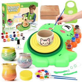 Aujazyble pottery wheel for kids with a mini wheel, sparks early creativity.