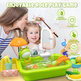 Aukful sink fishing game toys boost fine motor skills.