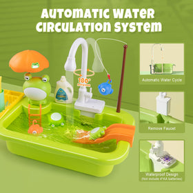 Aukful sink toy accessories set for imaginative kitchen role play.