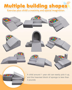 Auksay Baby Climbing Blocks anti-slip base keeps play stable during crawling