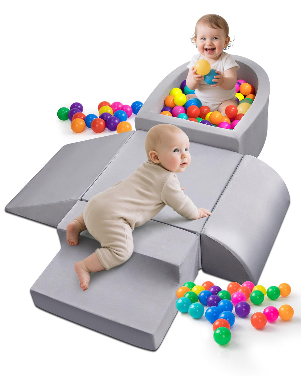Auksay Baby Climbing Blocks fabric cover close-up, soft surface for toddlers