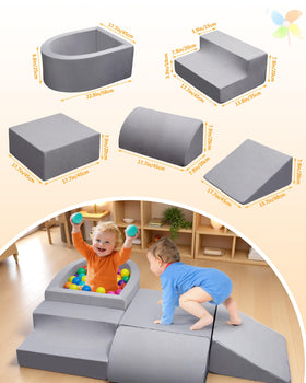 Auksay Baby Climbing Blocks DIY foam shapes for customizable routes and exploration