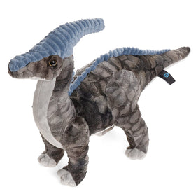 AULUDA Parasaurolophus plush front view offers cuddly comfort for bedtime and play.